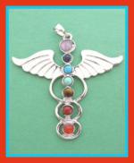 Chakra Pendants: Winged Chakra about 1 1/2 inches High, 3 for $7.50