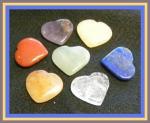 Chakra Heart Sets, 7 hearts, 30mm