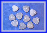 Hearts: Chalcedony 15mm, 10 for $6