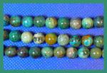 Rounds: Chrysacolla  8mm Strands 15 - 16 inches
