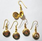 Cloisonne Earrings: Round Locket, 3 for $18