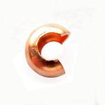Copper Crimp Covers 3 - 4mm, about 100 pieces