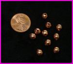 Copper Beads: Round 6mm, 100 beads