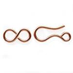 Copper Findings: Clasps, Hooks and Eyes, 100 sets