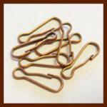 Base Metal Findings: Clasps: Zipper Pull / Lanyard Hook, Copper Colored 100 pieces