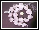 Nuggets: Rough Crystal about graduated to about 22mm 15 - 16 inches