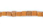 Cubes: 4mm Gold Leaf Agate (cu4gla) 15 - 16 inches