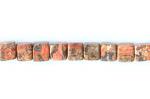 Cubes: 4mm Leopardskin Jasper by the Strand 15 - 16 inches