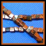 Cubes: 4mm Mahogany Obsidian 15 to 16 inch strands