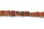 Cubes: 4mm Poppy Jasper 15 - 16 inches