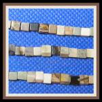 Cubes: 4mm Picasso Stone 15 - 16 inch strands