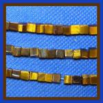 Cubes: 4mm Tigereye 15 - 16 inch strands