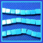 Cubes: 4mm Turquoise Howlite Strand 15 - 16 inches