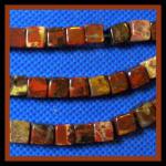 Cubes: 6mm Poppy Jasper 15 - 16 inch strands