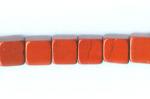 Cubes: 6mm Red Jasper by the Strand 15 - 16 inches