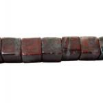 Cubes: 6mm Red Variegated Jasper by the Strand 15 - 16 inches