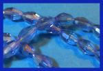 Glass Crystal Beads: Rice 8 x 12mm Faceted Apatite Blue AB about 20 inch strands