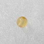 Czech Glass: Rounds 4mm Amber Yellow, about 100 beads