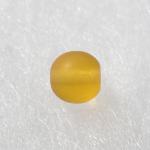 Czech Glass: Rounds Frosted 6mm Frosted Amber Yellow,  about 100 beads