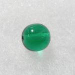 Czech Glass: Rounds 8mm Emerald Green, about 100 beads