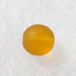 Czech Glass: Rounds Frosted 8mm Amber Yellow, about 100 beads
