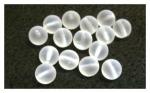 Czech Glass: Rounds Frosted 8mm Crystal, about 100 beads