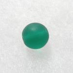 Czech Glass: Rounds Frosted 8mm Emerald Green, about 100 beads