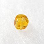 Czech Glass: Cubes 5mm Amber Yellow, about 100 beads