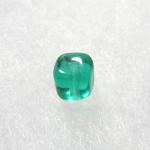 Czech Glass: Cubes 5mm Emerald Green, about 100 beads