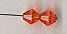 Czech Glass: Bicones 6mm Orange,  about 100 beads