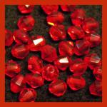 Czech Glass: Bicones 6mm Red, about 100 beads