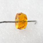 Czech Glass: Faceted Rondelles 6mm Amber Yellow, about 100 beads