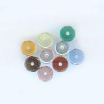 Czech Glass: Faceted Rondelles 6mm Mixed Colors, about 100 beads