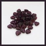 Czech Glass: Hearts 12mm Amethyst, about 100 beads