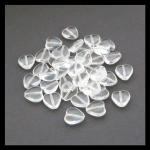 Czech Glass: Hearts 12mm Crystal, about 100 beads