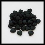 Czech Glass: Hearts 12mm Jet (Black), about 100 beads
