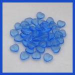Czech Glass: Hearts 12mm Light Sapphire, about 100 beads