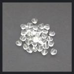 Czech Glass: Hearts 6mm Crystal, about 100 beads