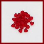 Czech Glass: Hearts 6mm Ruby, about 100 beads