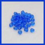 Czech Glass: Hearts 6mm Sapphire, about 100 beads