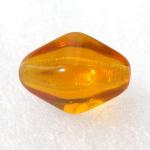 Czech Glass: Lanterns 13 x 16mm Amber Yellow, about 100 beads
