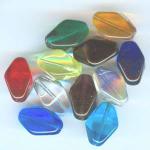 Czech Glass: Lanterns 13 x 16mm Mixed Colors, about 100 beads