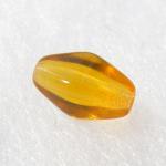 Czech Glass: Lanterns 7 x 11mm Amber Yellow, about 100 beads