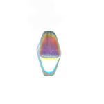 Czech Glass: Lanterns 7 x 11mm Crystal AB, 100 beads