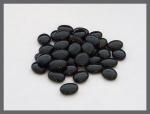 Czech Glass: Soft Ovals 9 x 12mm Jet (Black), about 100 beads