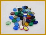 Czech Glass: Soft Ovals 9 x 12mm Mixed Colors, about 100 beads