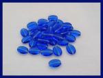 Czech Glass: Soft Ovals 9 x 12mm Sapphire, about 100 beads