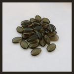 Czech Glass: Soft Ovals 11 x 16mm Black Diamond, about 100 beads