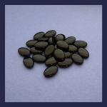 Czech Glass: Soft Ovals 11 x 16mm Jet (Black), about 100 beads
