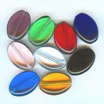 Czech Glass: Soft Ovals 11 x 16mm Mixed Colors, about 100 beads